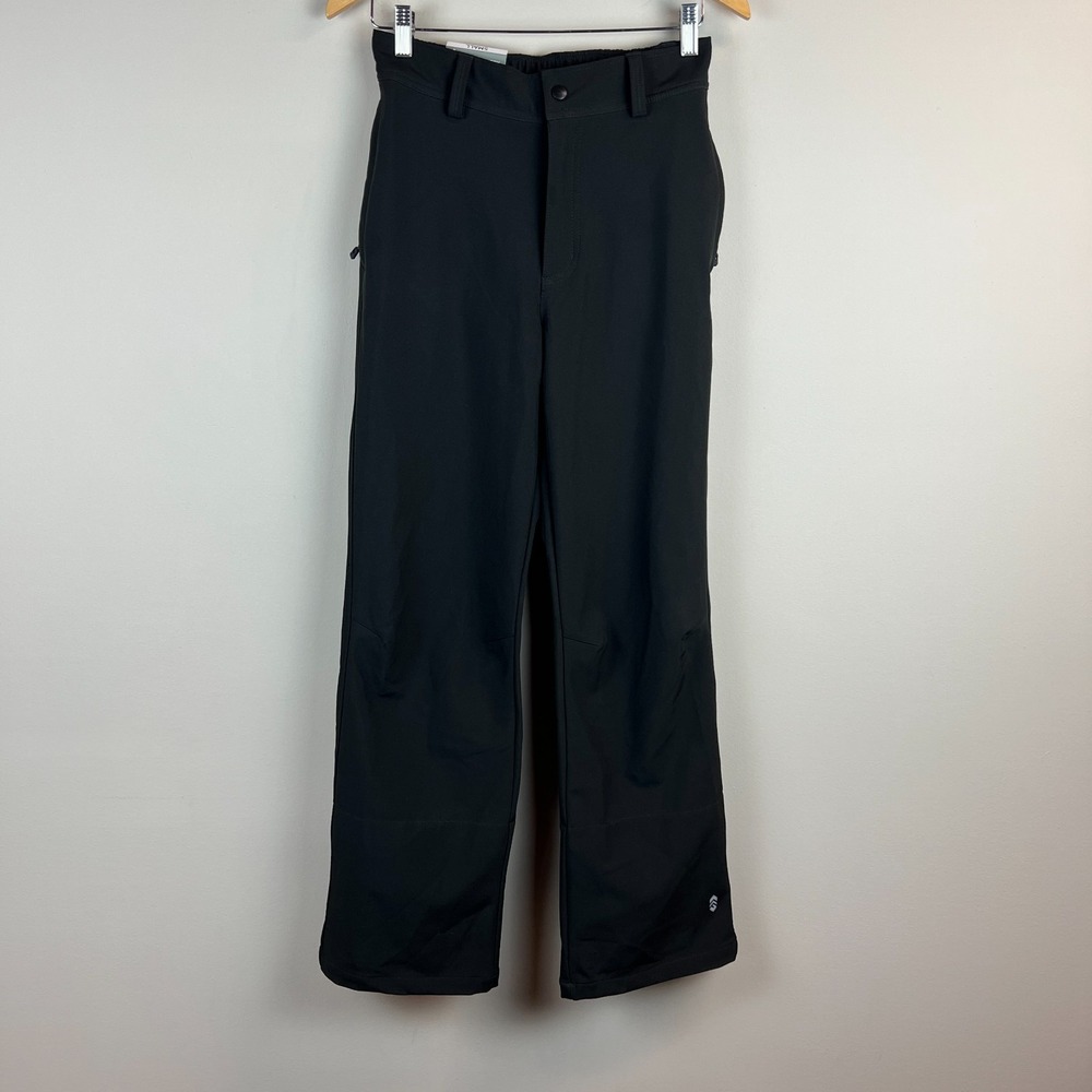 Free Country Flex Softshell Ski Pants Mens Small Black Water Wind Resistant New